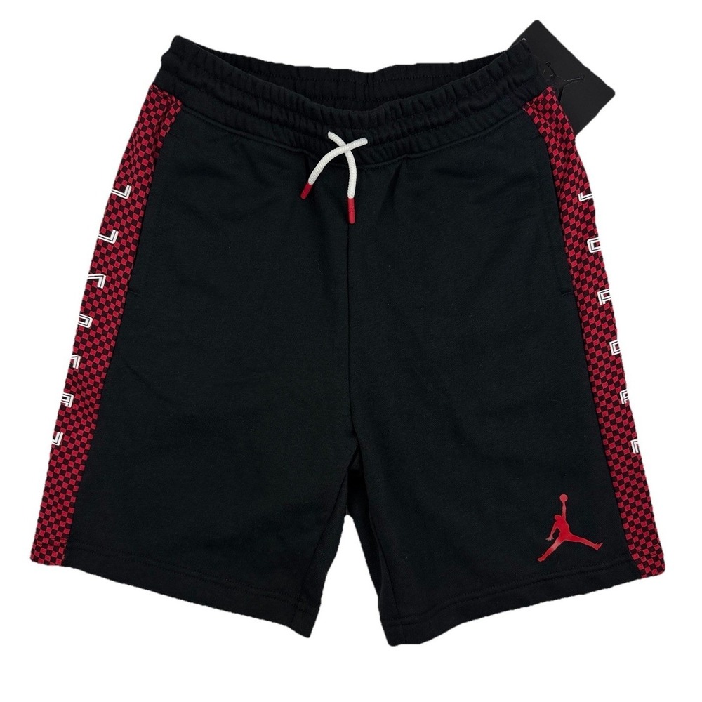 Jordan AJ11 History Shorts Youth Large Boys Black Red Check Jumpman NWT $40